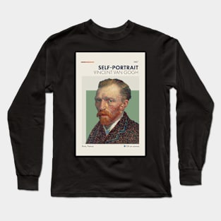 Retro Modern Van Gogh Self-Portrait Long Sleeve T-Shirt